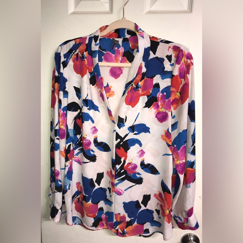 Vince Camuto Floral Blouse, Size M